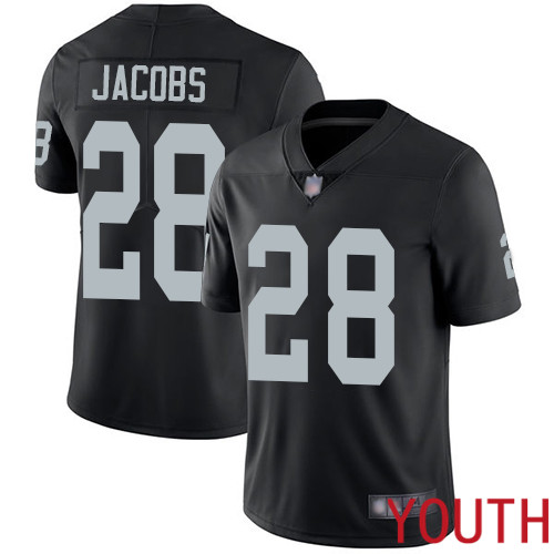 Oakland Raiders Limited Black Youth Josh Jacobs Home Jersey NFL Football #28 Vapor Untouchabl Jersey->women nfl jersey->Women Jersey